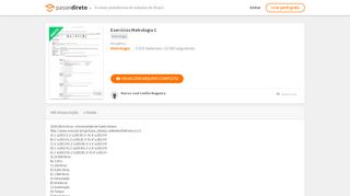 
                            6. Exercícios Metrologia 1 - Metrologia - Passei Direto