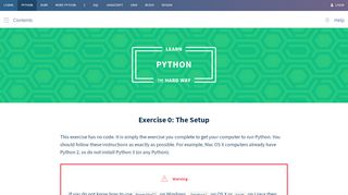 
                            3. Exercise 0 - Learn Python the Hard Way