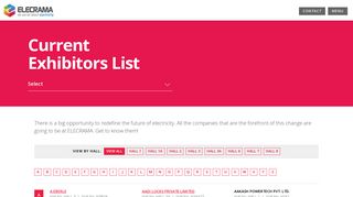 
                            2. Exhibitors List - Elecrama 2018