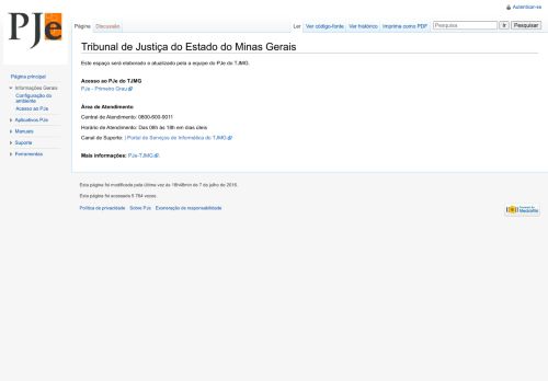 
                            6. Exibir código-fonte para Tribunal de Justiça do Estado do Minas ... - PJe