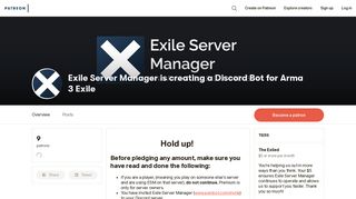 
                            11. Exile Server Manager is creating a Discord Bot for Arma 3 Exile | Patreon