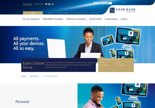 
                            4. Exim Online Banking - Exim Bank Tanzania