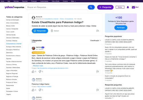 
                            12. Existe Cheat/Hacks para Pokemon Indigo? | Yahoo Respostas