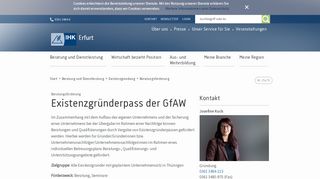 
                            7. Existenzgründerpass der GfAW - IHK Erfurt