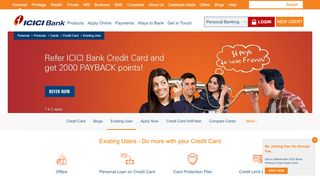 
                            12. Existing Credit Card User – ICICI Bank