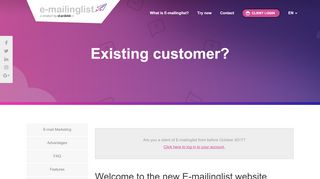 
                            9. Existing customer? :: E-mailinglist by Stardekk | Send out e-mailings ...