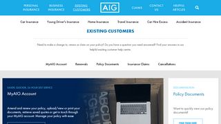 
                            2. Existing Customers | AIG Ireland