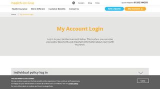
                            11. Existing Customers | Log in | Health-on-Line