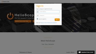 
                            5. existing user log in - HelioScope: Advanced Solar Design Software