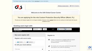 
                            2. Existing users login with - Welcome to the G4S Career Center ...