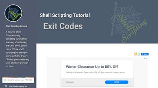 
                            9. Exit Codes - Shell Scripting Tutorial - The Shell Scripting Tutorial