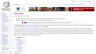 
                            6. Exit status - Wikipedia