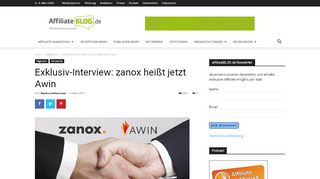 
                            9. Exklusiv-Interview: zanox heißt jetzt Awin › Affiliate Marketing ...