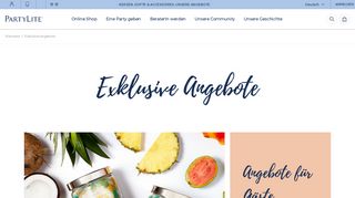 
                            4. Exklusive Angebote - PartyLite