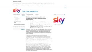 
                            7. Exklusive Kooperation von Sky und CYBEROBICS® zum Launch der ...