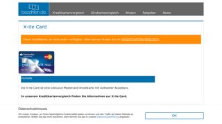 
                            6. Exklusive MasterCard gefällig? Die X-ite Card eignet sich bestens ...