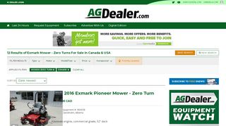 
                            10. Exmark Mower - Zero Turns For Sale in Canada & USA | AgDealer