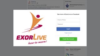 
                            13. ExorLive - Spar tid, logg inn i ExorLive med ett klikk!... | Facebook