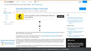 
                            12. Expected behaviour of sign in with slack - Stack Overflow