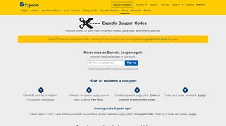 
                            1. Expedia Coupons: Discounts & Promotion Codes