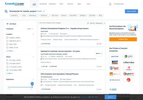 
                            9. Expedia Jobs in Gurgaon - 48 Expedia Openings in Gurgaon ...