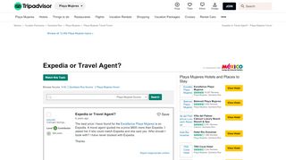 
                            9. Expedia or Travel Agent? - Playa Mujeres Forum - TripAdvisor