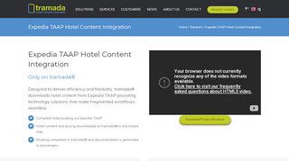 
                            12. Expedia TAAP Hotel Content Integration - Tramada Systems