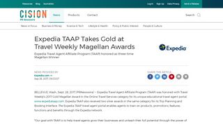 
                            8. Expedia TAAP Takes Gold at Travel Weekly Magellan Awards
