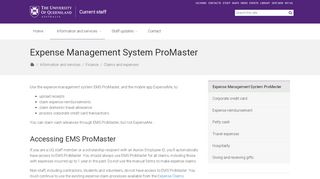 
                            9. Expense Management System ProMaster - Current staff - University of ...