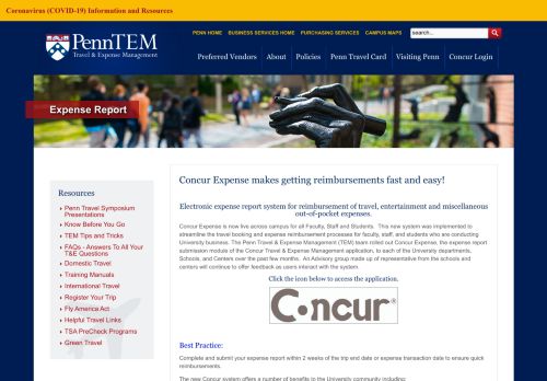 
                            12. Expense Report - Penn Business Services - University of Pennsylvania