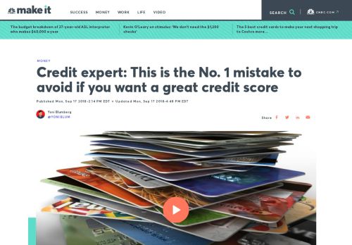 
                            13. Experian credit expert: The No. 1 mistake that hurts your credit score