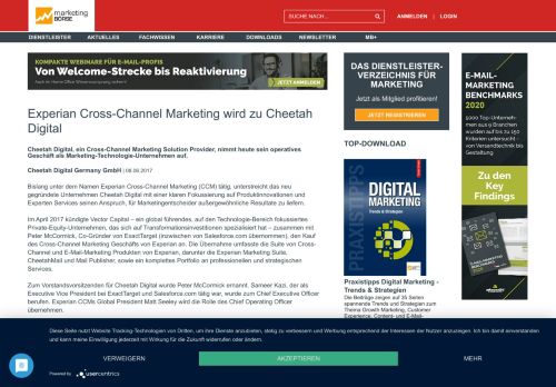 
                            8. Experian Cross-Channel Marketing wird zu Cheetah Digital ...