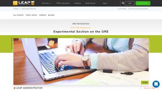 
                            10. Experimental Section on the GRE | QS-LEAP