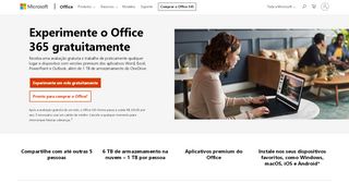 
                            5. Experimente Microsoft Office 365 | Avaliação Grátis por 1 Mês