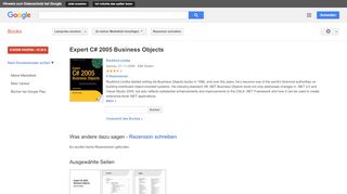 
                            13. Expert C# 2005 Business Objects - Google Books-Ergebnisseite