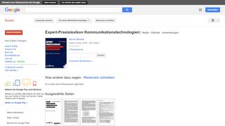 
                            12. Expert-Praxislexikon Kommunikationstechnologien: Netze - Dienste - ...