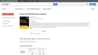 
                            12. Expert VB 2005 Business Objects - Google Books-Ergebnisseite