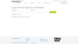 
                            8. Experteer - Europe's Career Service for leading Professionals - Login