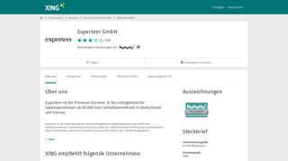 
                            10. Experteer GmbH als Arbeitgeber | XING Unternehmen