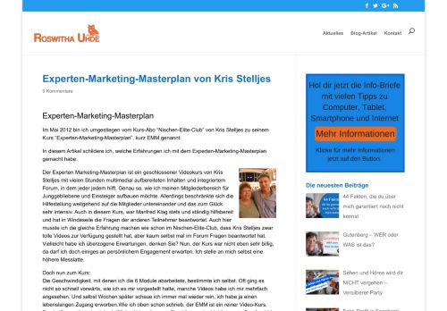 
                            5. Experten-Marketing-Masterplan von Kris Stelljes - Roswitha Uhde