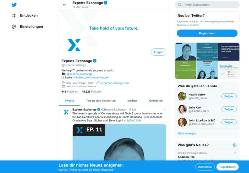 
                            7. Experts Exchange (@ExpertsExchange) | Twitter