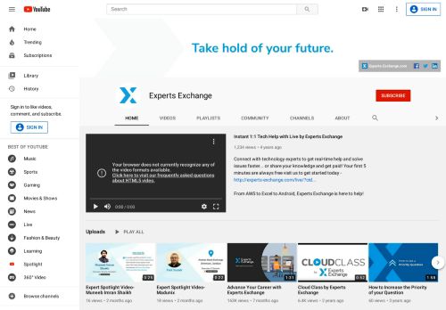 
                            9. Experts Exchange - YouTube