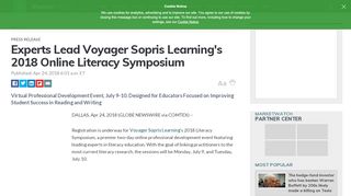 
                            12. Experts Lead Voyager Sopris Learning's 2018 Online Literacy ...