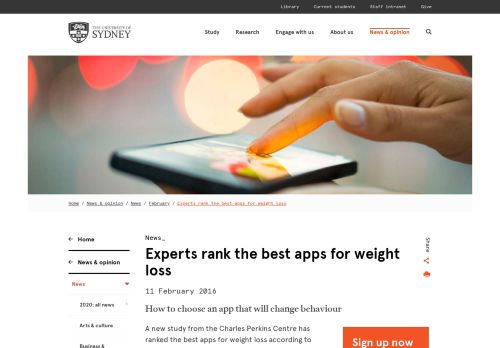 
                            13. Experts rank the best apps for weight loss - The University of Sydney