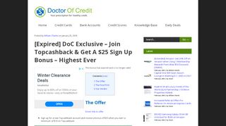 
                            8. [Expired] DoC Exclusive – Join Topcashback & Get A $25 Sign Up ...