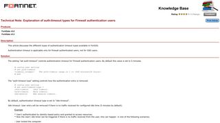 
                            12. Explanation of auth-timeout types for Firewall authentication users