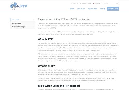 
                            12. Explanation of the FTP and SFTP protocols - WISE-FTP