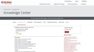 
                            12. Explanation of why scan time-outs occur - Knowledge Center - McAfee