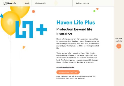 
                            12. Explore Haven Life Plus