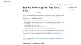 
                            8. Explore PowerApps for free for 30 days - PowerApps | Microsoft Docs